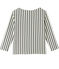Marinière femme courte brodée beige COQUILLE/blau SMOKING
