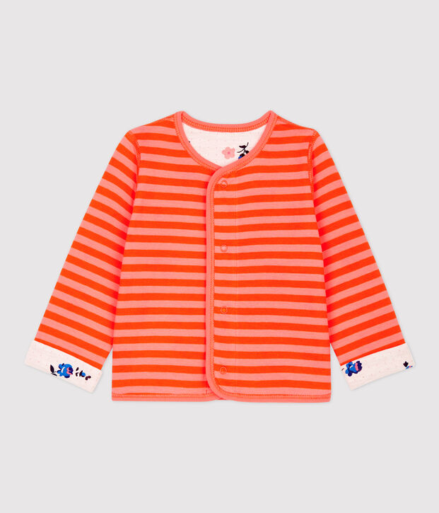 Wendbarer Baby-Cardigan. orange/orange