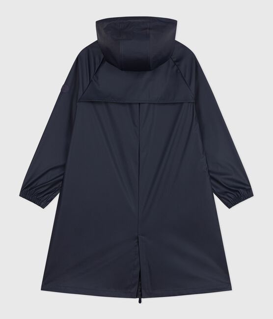 Lange Damen-Regenjacke mit zwei Farben blau SMOKING
