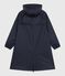 Lange Damen-Regenjacke mit zwei Farben blau SMOKING
