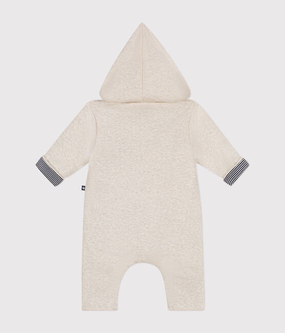 Langer, wattierter Baby-Overall mit Kapuze aus Baumwolle beige MONTELIMAR CHINE