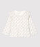 Baby-Bluse aus Baumwolle. weiss MARSHMALLOW/weiss MULTICO