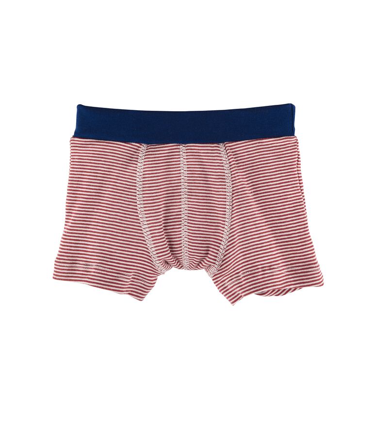 Boxershorts f&uuml;r kleine Jungen rot CARMIN/weiss MARSHMALLOW