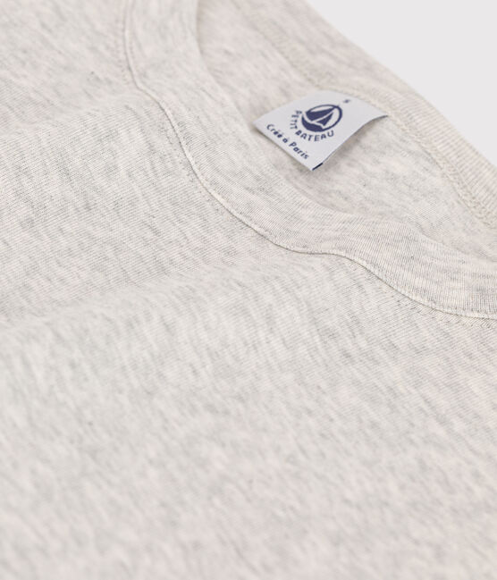 T-Shirt L’ICONIQUE aus Baumwolle mit rundem Ausschnitt für Damen grau BELUGA CHINE