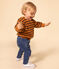 Baby-Sweatshirt aus gestreiftem Bouclé-Frottier ECUREUIL/ SMOKING