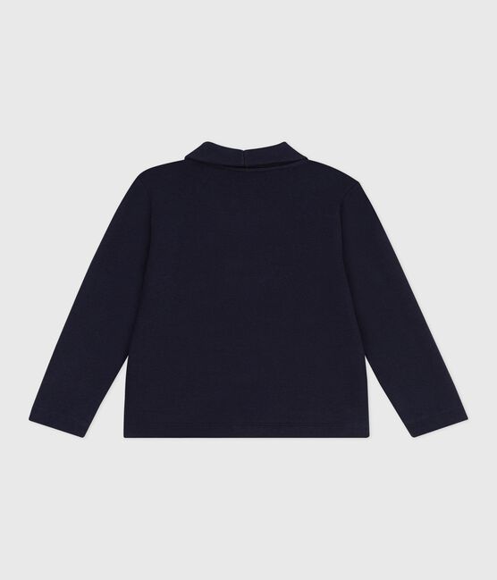 Kinder-Cardigan aus einfarbiger Baumwolle blau SMOKING