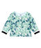 Gemusterter baby-strick-cardigan mädchen blau BOCAL/weiss MULTICO