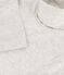 Warmes Damen-T-Shirt L’ICONIQUE mit Rollkragen grau BELUGA CHINE