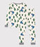 Kinderpyjama aus Baumwolle in schmaler Passform grün AVALANCHE/weiss MEDIEVAL/ MULTICO