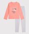 Pyjama  en coton orange/vielfarbig