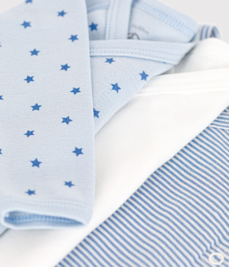 3er-Set lang&auml;rmelige Wickelbodys aus Baumwolle variante 1