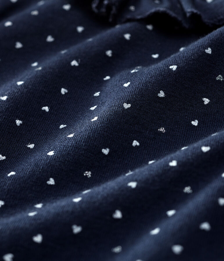 Lang&auml;rmliger Baby-Body f&uuml;r M&auml;dchen blau SMOKING/weiss MULTICO