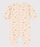 Langer bedruckter Baby-Overall aus Molton weiss AVALANCHE/ MULTICO