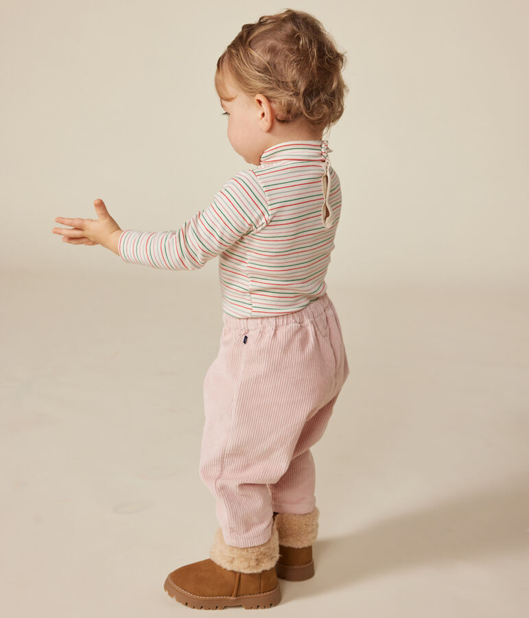 Lang&auml;rmeliger Body mit Rollkragen aus Baumwolle f&uuml;r Babys naturfarben/vielfarbig