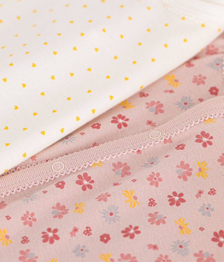 2er-Set Baby-Kurzoveralls aus Baumwolle vielfarbig