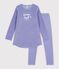 Kinder-Nachthemd und Leggings aus Nicki violett/weiss