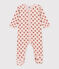 Strampler aus Nicki mit Blumenmuster rosa SALINE/weiss MULTICO