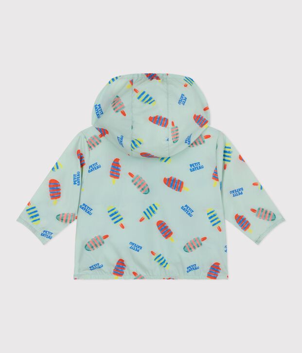 Ultraleichte Baby-Windjacke blau/vielfarbig