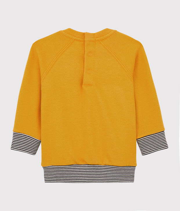 Baby-Sweatshirt aus Molton. gelb