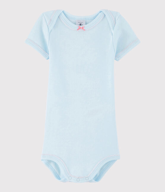 Kurzärmeliger Baby-Body Mädchen blau AMANDIER
