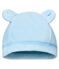 Baby-mütze für neugeborene unisex aus samt blau FRAICHEUR