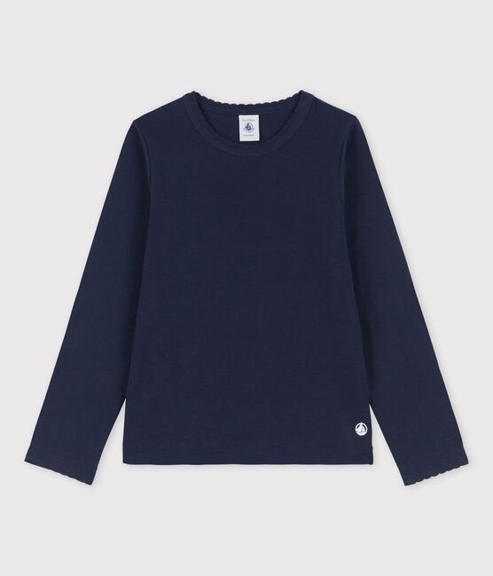 Langärmeliges T-Shirt für Mädchen / Jungen blau SMOKING