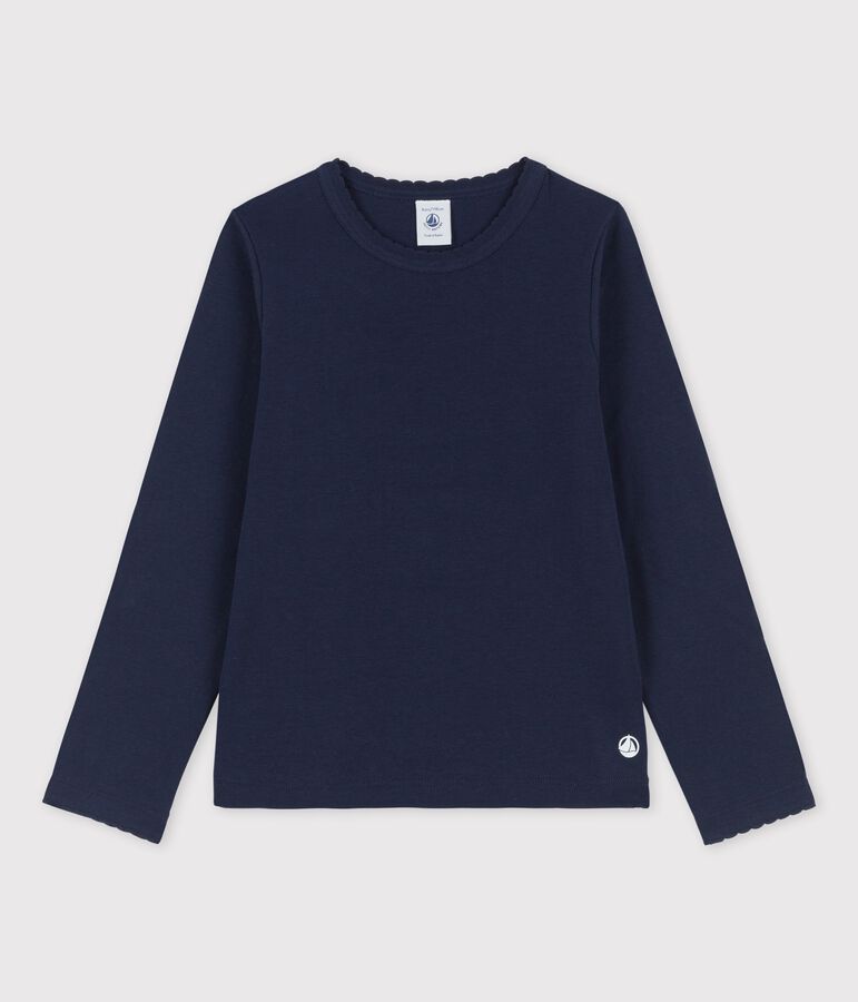 Lang&auml;rmeliges T-Shirt f&uuml;r M&auml;dchen / Jungen blau