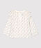 Baby-Bluse aus Baumwolle. weiss MARSHMALLOW/weiss MULTICO