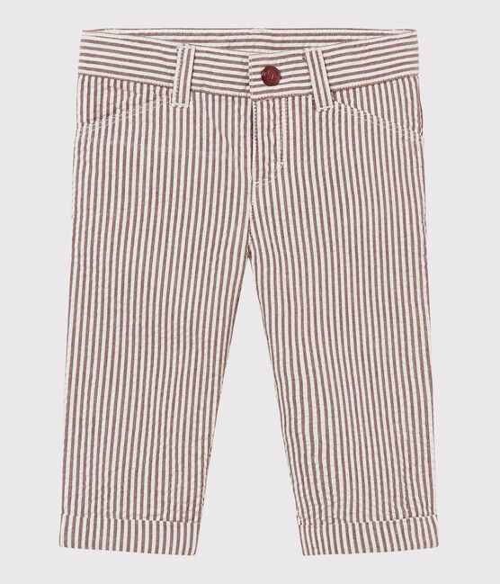 Gestreifte babyhose jungen rot VINO/weiss MARSHMALLOW