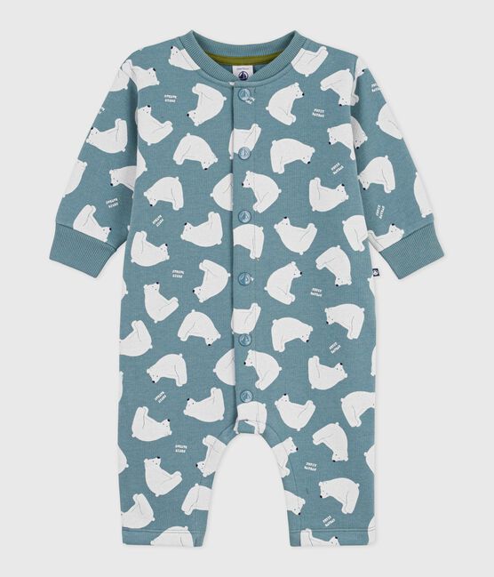 Langer Baby-Overall aus Baumwolle mit Eisbär-Motiv grau GOBELIN/ MULTICO
