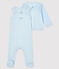 2-teiliges Baby-Ensemble aus Rippstrick blau FRAICHEUR/blau ACIER