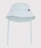 Baby-Sonnenhut aus Seersucker zum Binden blau/weiss