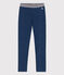 Kinder-Jeggings aus Molton in Denim-Optik für Mädchen blau MEDIEVAL/beige ECRU