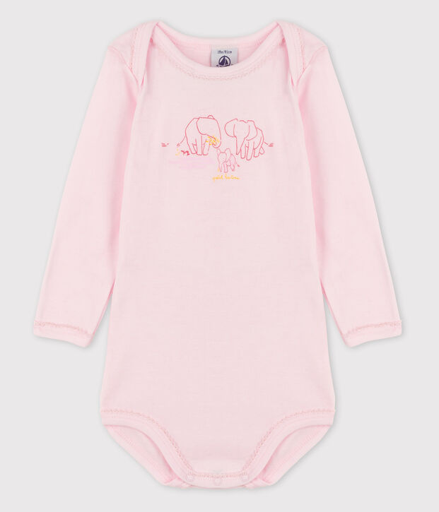 Lang&auml;rmliger Baby-Body f&uuml;r M&auml;dchen rosa
