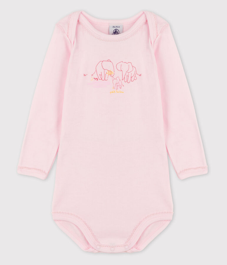 Lang&auml;rmliger Baby-Body f&uuml;r M&auml;dchen rosa VIENNE