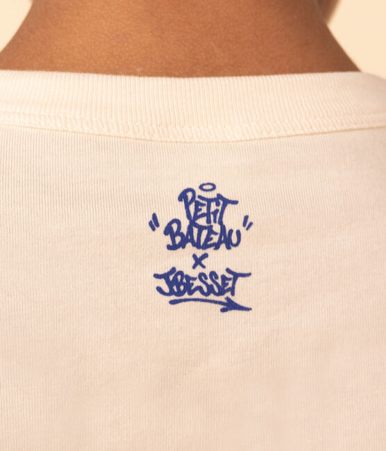 Langärmeliges T-Shirt aus Baumwolle für Kinder Mädchen/Jungen weiss AVALANCHE/ MULTICO