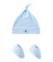 Set aus Baby-Mütze und -Schuhe für Neugeborene blau FRAICHEUR/weiss ECUME