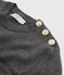 Glänzender Damen-Baumwollpullover schwarz CITY/grau ARGENT