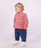 Lang&auml;rmelige Baby-Bluse aus Baumwolle mit Streifen rosa/rosa