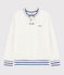 Sweatshirt aus Molton Damen weiss MARSHMALLOW