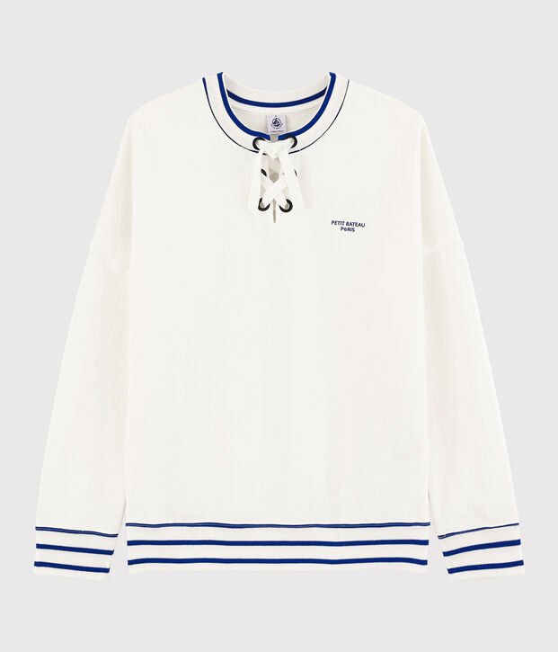 Sweatshirt aus Molton Damen weiss