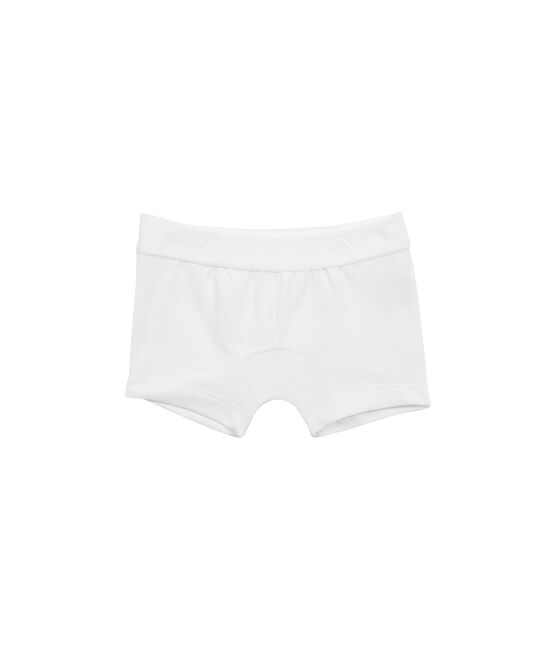 Einfarbige Jungen Boxershorts weiss ECUME