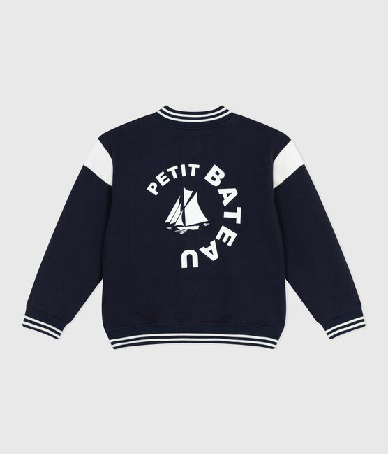 Kinder College-Jacke aus einfarbiger Baumwolle  blau SMOKING
