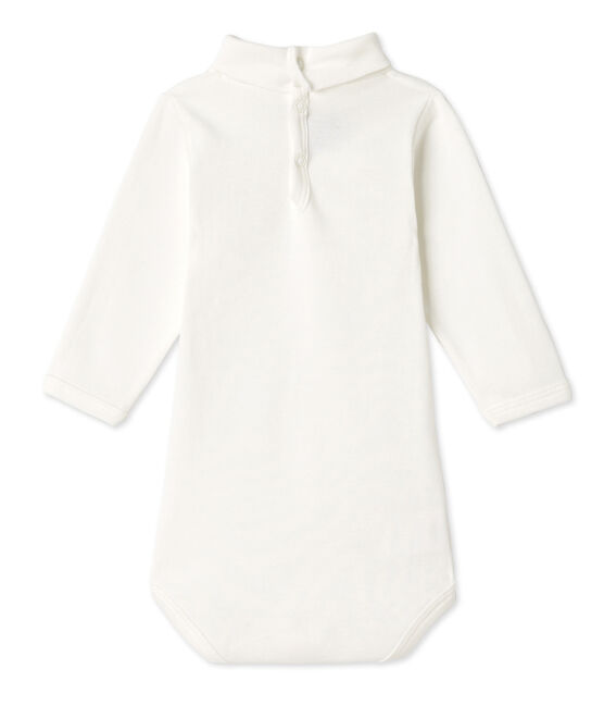 Baby-Body mit Rollkragen weiss Lait