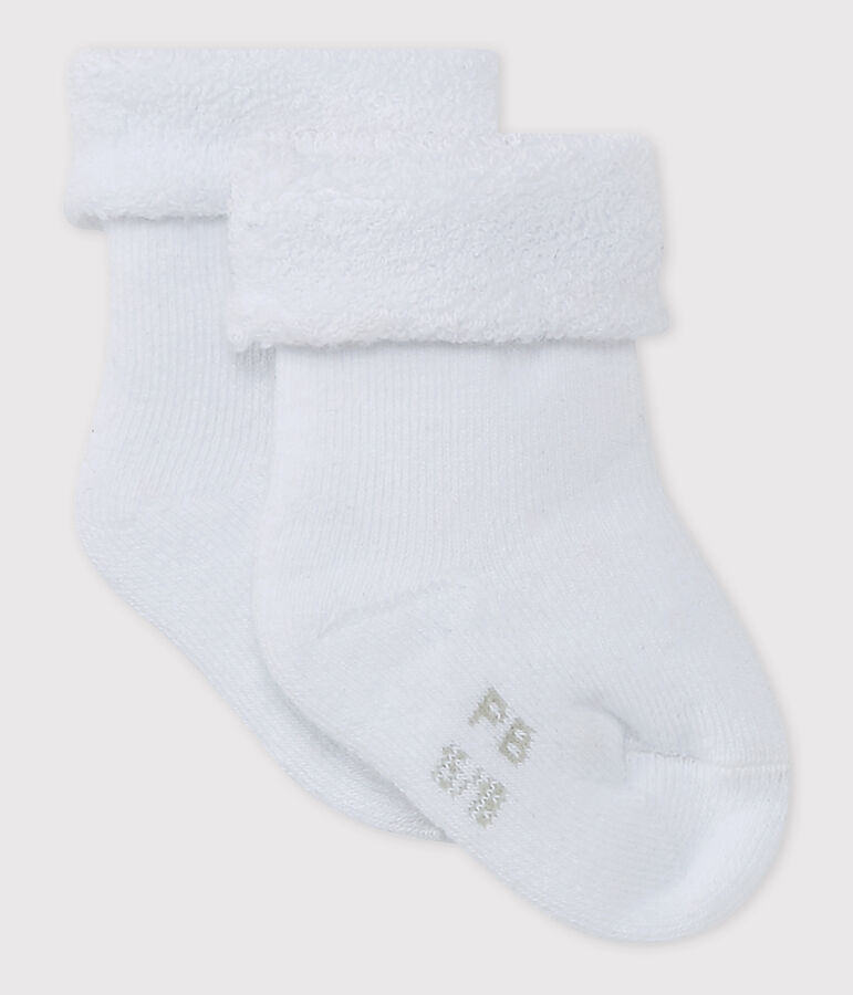 Wei&szlig;e Frottee-Socken f&uuml;r Babys weiss ECUME