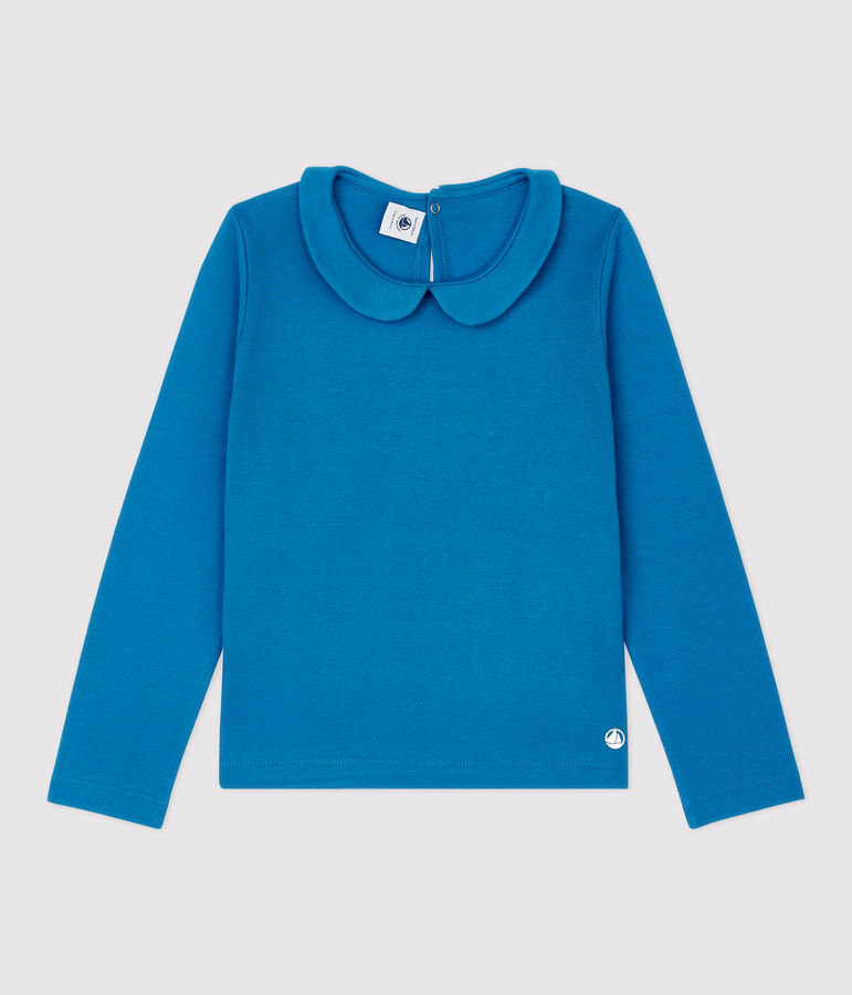 Lang&auml;rmeliges Kinder-T-Shirt aus Baumwolle f&uuml;r M&auml;dchen blau
