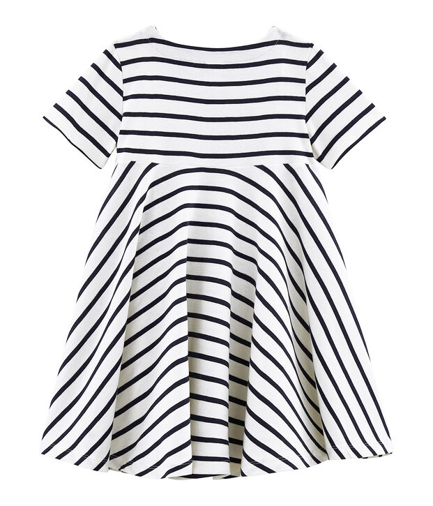 Kinder-Kleid f&uuml;r M&auml;dchen weiss/blau