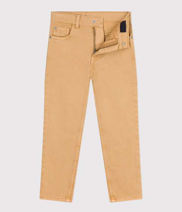 Kinderhose aus Denim f&uuml;r Jungen beige