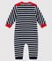Langer Baby-Overall für Jungen blau SMOKING/weiss MARSHMALLOW
