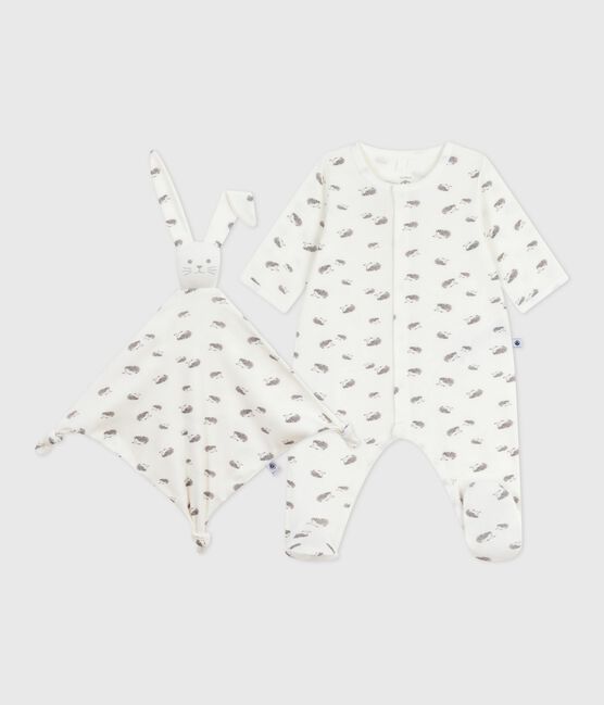 Newborn-Geschenkset aus bedruckter Baumwolle variante 1